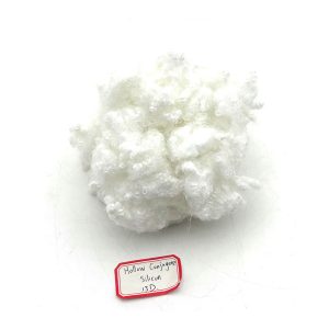 Xơ polyester rỗng phủ silicone 7D nguyên sinh màu trắng – vật liệu nhồi gối nệm Latex Asia