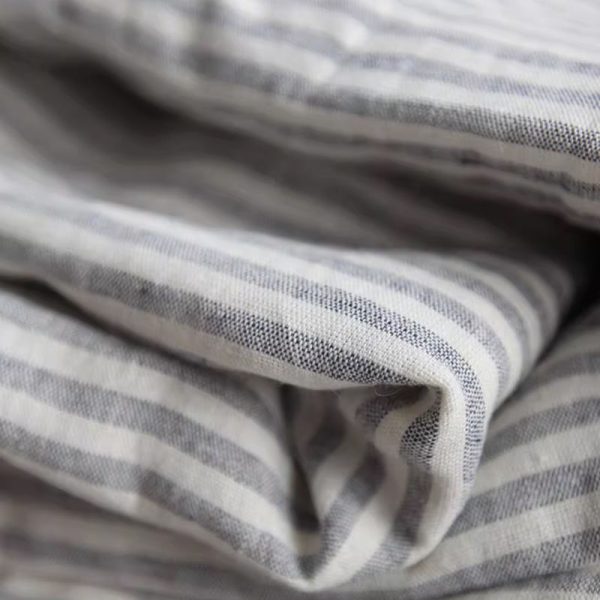 Vải lanh mỏng nguyên chất 100% dùng cho ga trải giường và rèm cửa, màu sọc -  LN26252268