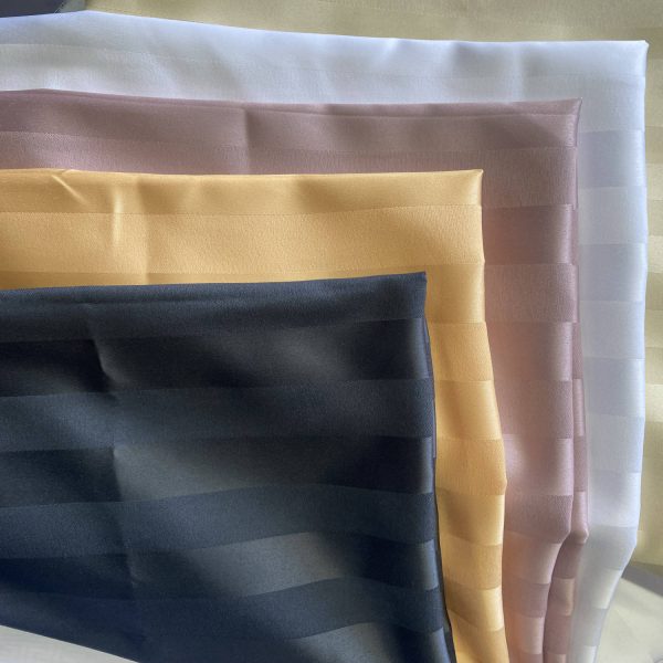 Vải dệt Jacquard 100% Polyester Microfiber, sọc 3cm, màu nhuộm, JAC26120303