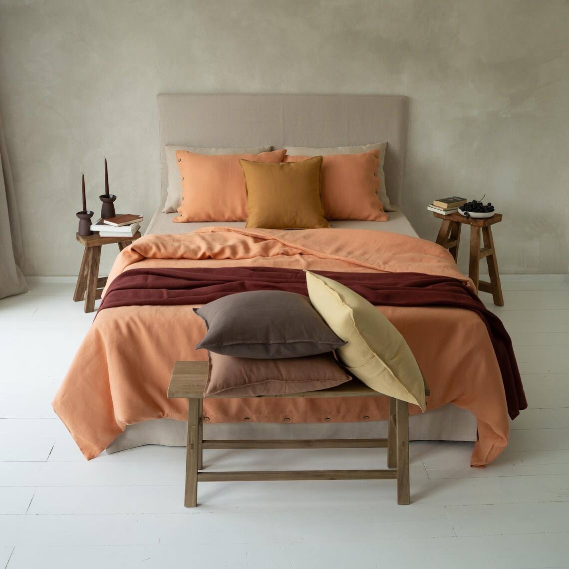 Vải lanh nhiều màu sắc Solid Color Dyed, 100% linen - Ảnh 2