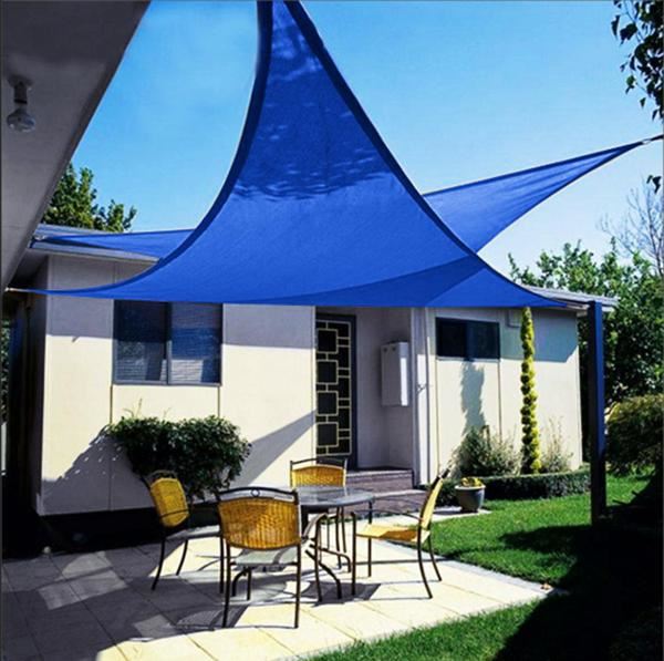 Tấm che nắng tam giác Sun Sail lắp đặt sân vườn hồ bơi mái hiên ngoài trời