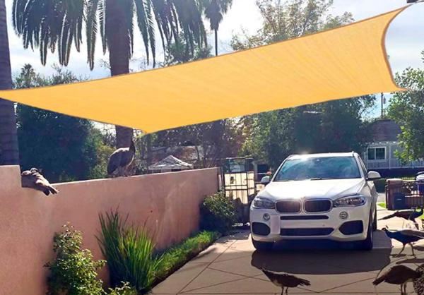 Vải shade sail kháng UV chống thấm nước dùng gia công mái che hiên ngoài trời