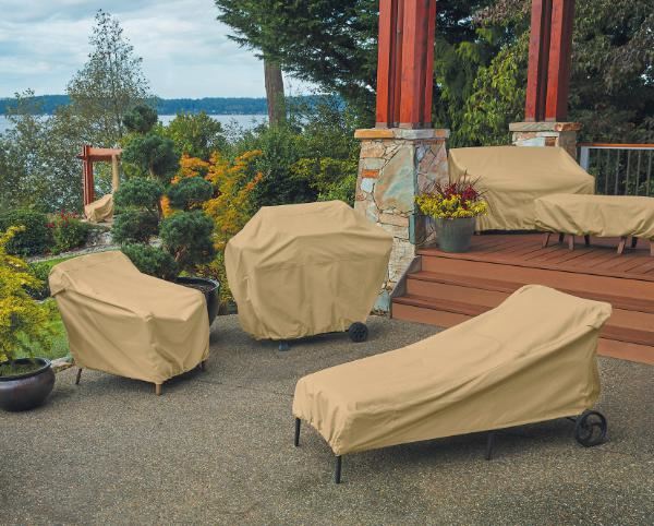 Vỏ bọc chaise ngoài trời đường may đôi đóng gói túi dây rút – Latex Asia