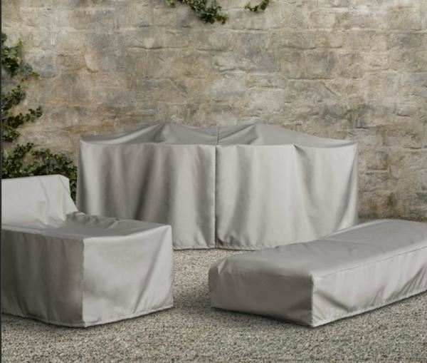 Bìa phủ sofa outdoor Oxford chống thấm nước chống UV đóng gói túi dây rút – Latex Asia