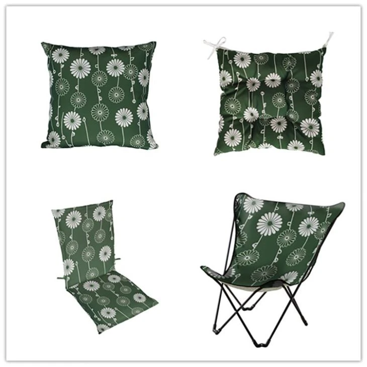 Ghế Đôn Ngoài Trời In Lá Xanh (Outdoor Pouf) – LMT-2-15